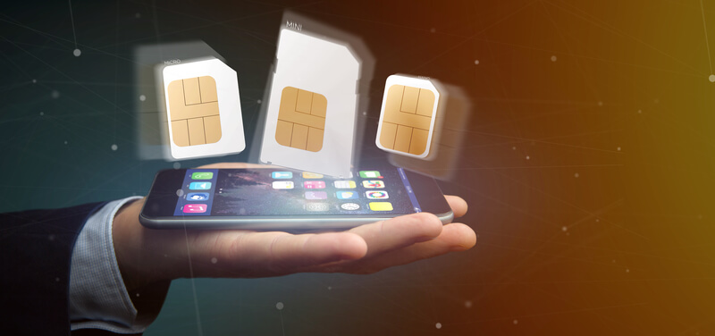 sim card on a iphone